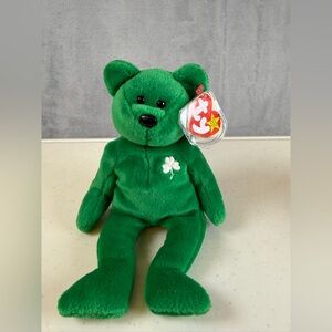 Vintage Erin the Bear Ty Beanie Baby Bear Shamrock